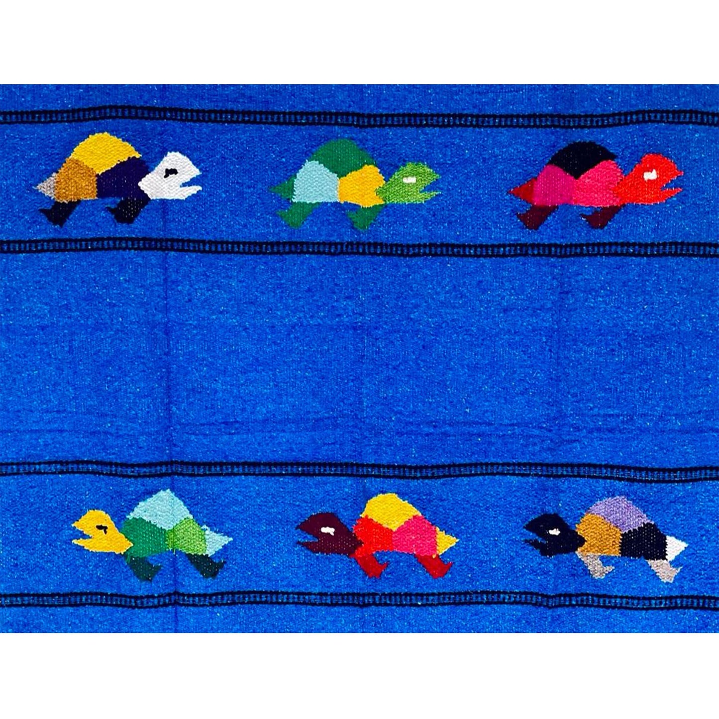 Baja Trader Serape, Mexican Blanket, Yoga Mat, Camping Blanket, Beach Blanket, Picnic Blanket, Handmade Woven Throw Blanket, Home Decor, Car Blanket (Sea Turtle)