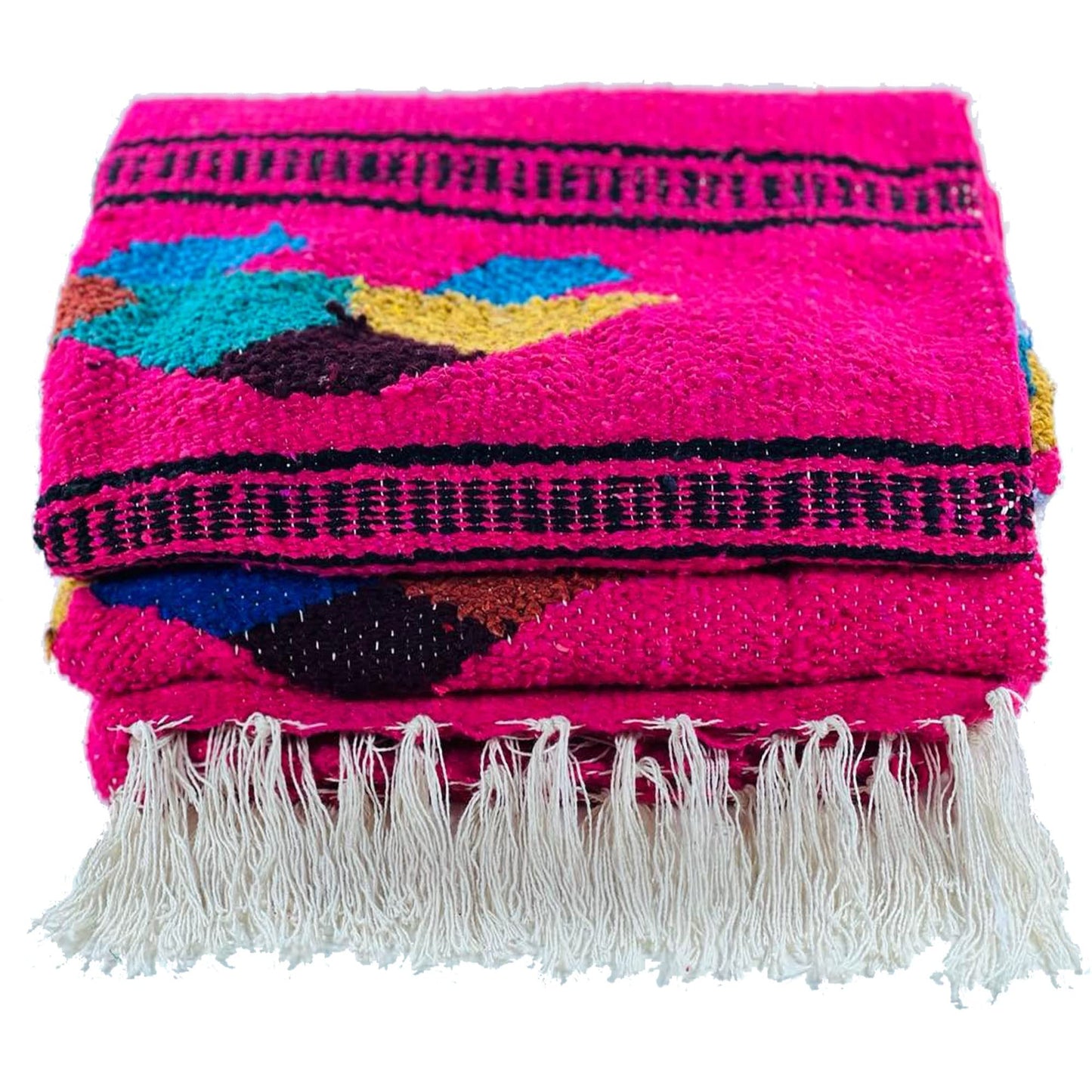 Baja Trader Serape, Mexican Blanket, Yoga Mat, Camping Blanket, Beach Blanket, Picnic Blanket, Handmade Woven Throw Blanket, Home Decor, Car Blanket (Sea Turtle)