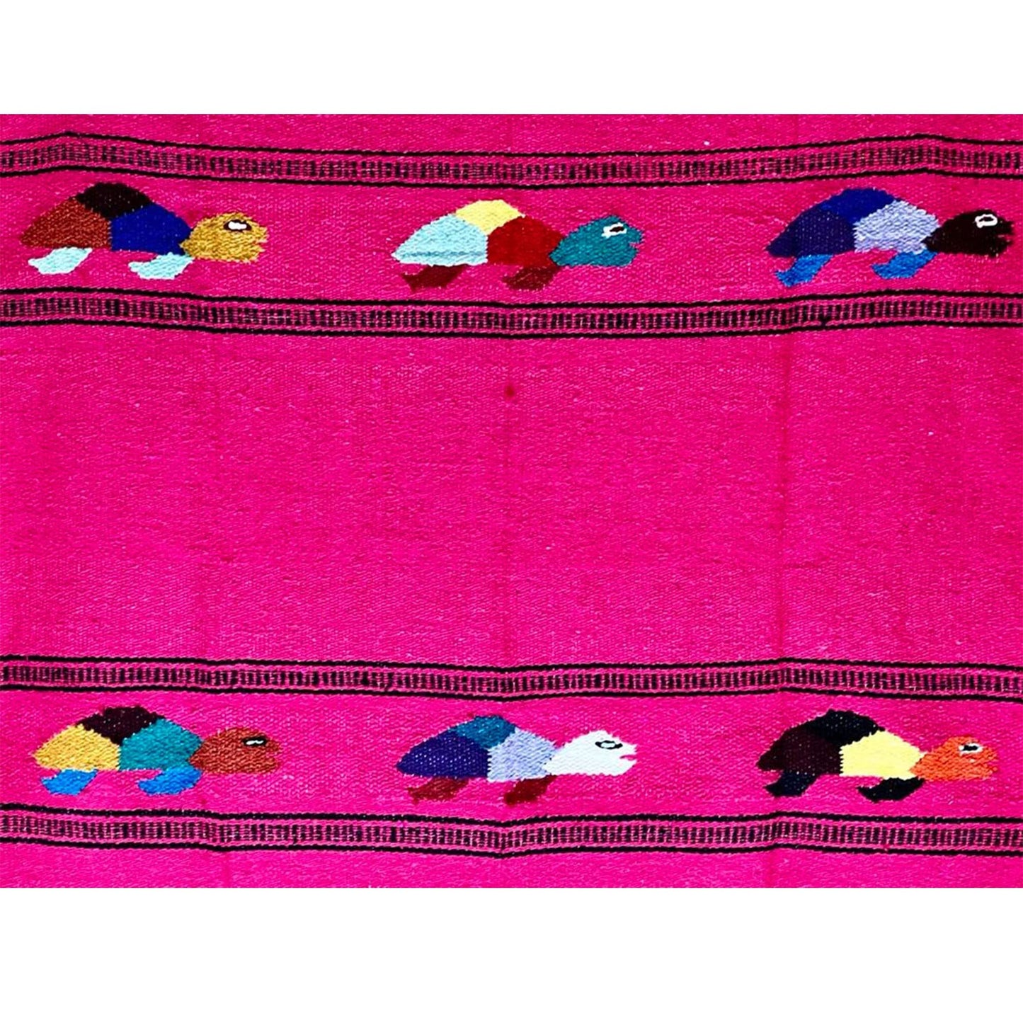 Baja Trader Serape, Mexican Blanket, Yoga Mat, Camping Blanket, Beach Blanket, Picnic Blanket, Handmade Woven Throw Blanket, Home Decor, Car Blanket (Sea Turtle)